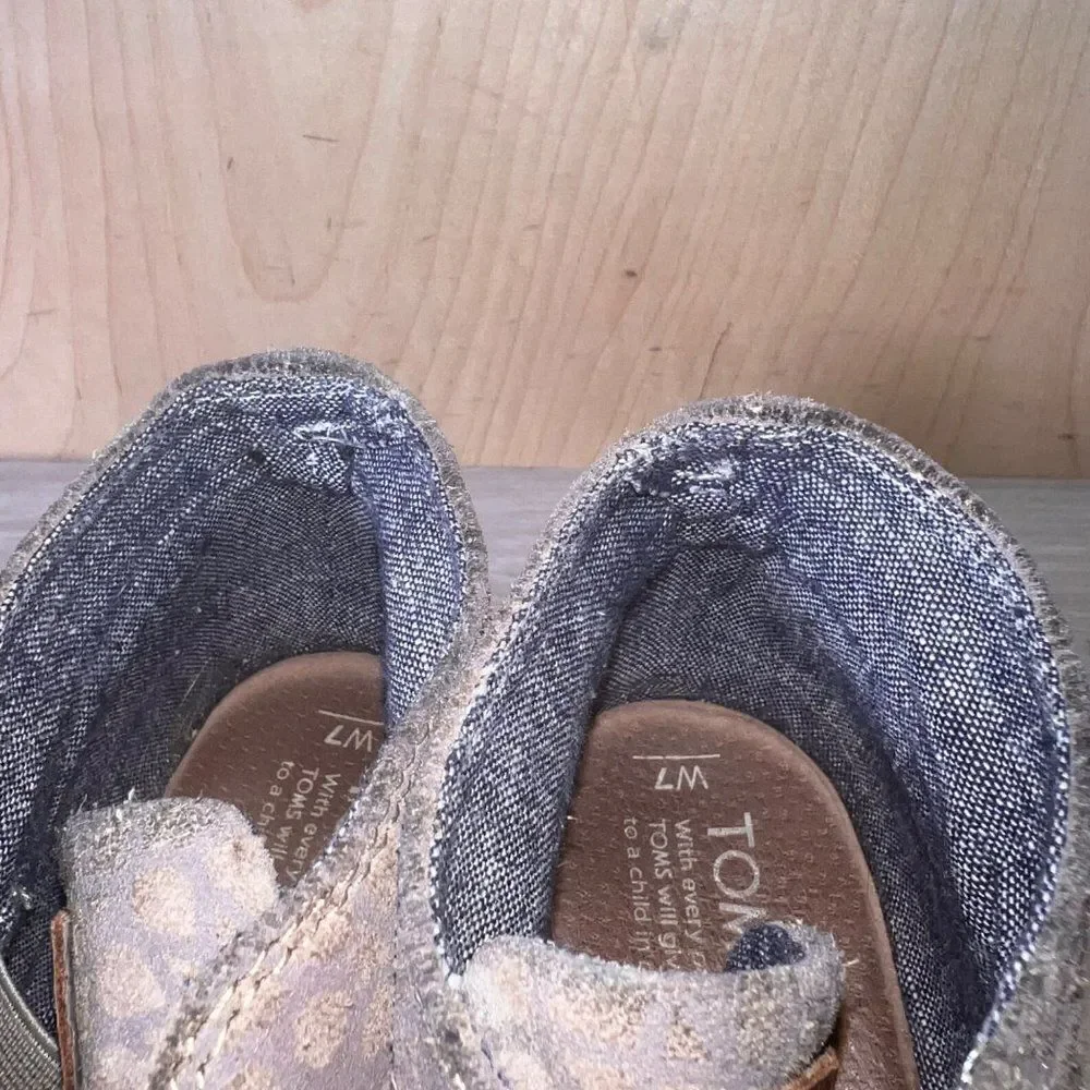 Toms Desert Taupe Moroccan‎ Wedge Booties Suede 380813 Woman's 7